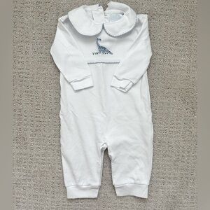 Little English White Baby Romper